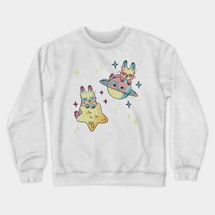 funny cute bunnies Crewneck Sweatshirt